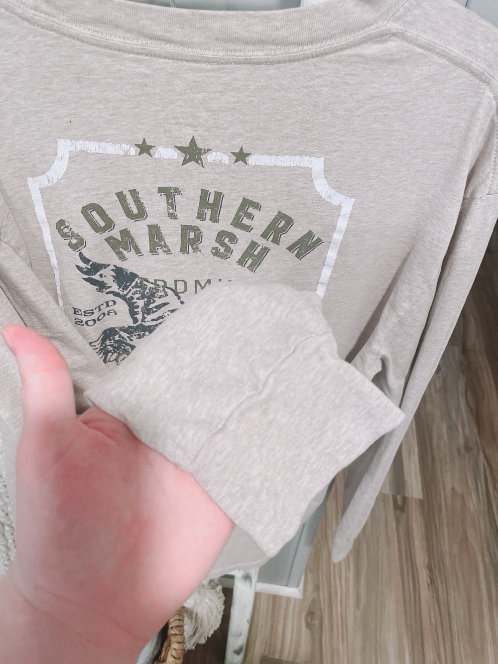 Southern Marsh Men’s Beige Long Sleeve Shirt Size Large. - Picture 5 of 7